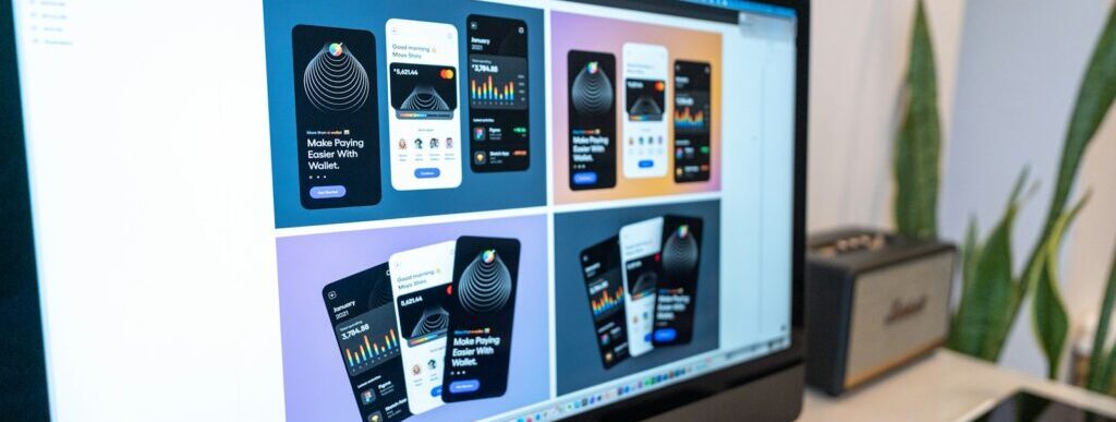 silver imac on white table