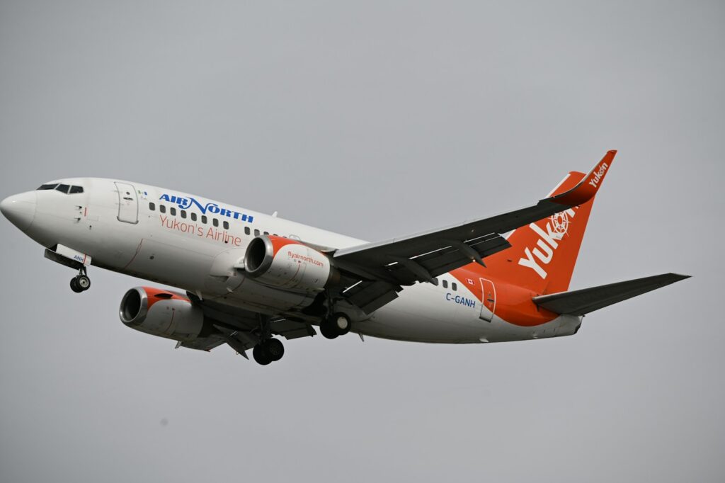 an airplane flying in the sky